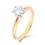 Pierścionek z dwukolorowego złota z diamentem-1052 Pierścionek z dwukolorowego złota z diamentem-1052